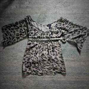 Boston Proper Animal Print Shirt